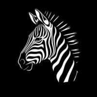 zebra - minimalistisk och platt logotyp - illustration vektor