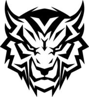 Tiger - - schwarz und Weiß isoliert Symbol - - Illustration vektor