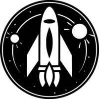 raket - minimalistisk och platt logotyp - illustration vektor