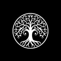 Baum - - minimalistisch und eben Logo - - Illustration vektor