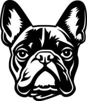 Französisch Bulldogge - - schwarz und Weiß isoliert Symbol - - Illustration vektor