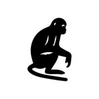 Silhuette Affe Tier Bilder und Weiß Hintergrund vektor