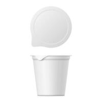 realistisches Joghurt-, Eis- oder Sauerrahmpaket vektor