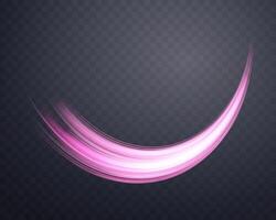 lysande rosa rader. neon realistisk energi fart. abstrakt ljus effekt vektor