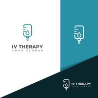 kreativ iv Therapie Logo Design Vorlage. vektor