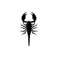 scorpion eller scorpio djur- attacker isolerat på en vit bakgrund. skorpion zodiaken symbol tatuering. svart och vit hand dragen vektor