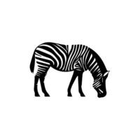 Hoppar randig afrikansk zebra, hand dragen vektor