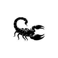 Skorpion oder Skorpion Tier Anschläge isoliert auf ein Weiß Hintergrund. Skorpion Tierkreis Symbol Tätowierung. schwarz und Weiß Hand gezeichnet vektor