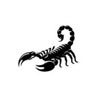 scorpion eller scorpio djur- attacker isolerat på en vit bakgrund. skorpion zodiaken symbol tatuering. svart och vit hand dragen vektor