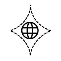 gehen zu Netz Symbol Symbol, Globus Logo vektor