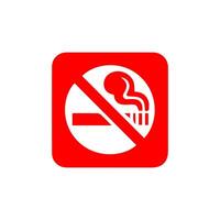Nej rökning, förbud tecken, brand fara risk ikon bricka, märka med bruten cigarett, rumpor, Nej nedskräpning band begrepp, förbjuda, fara, element platt stil isolerat på vit bakgrund vektor