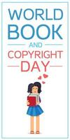 Weltbuch- und Copyright-Tag vektor