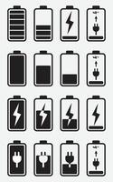 Batterie Symbol Illustration. Batterie Laden Zeichen und Symbol. Batterie aufladen Niveau vektor