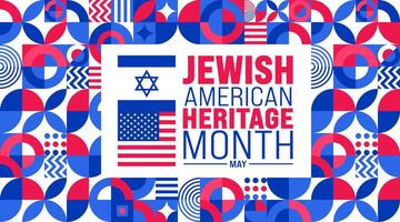 Maj är jewish amerikan arv månad geometrisk form mönster bakgrund design mall. använda sig av till bakgrund, baner, plakat, kort, och affisch design mall. illustration vektor