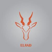 Eland Kopf Logo Design vektor