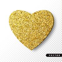 Gold funkelt Herz vektor