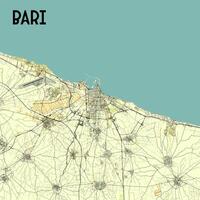 Bari, Italien Karte Poster Kunst vektor
