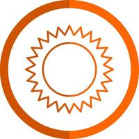 Sonne Linie Orange Kreis Symbol vektor