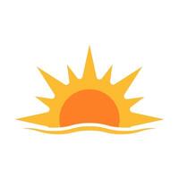 ein Hälfte Sonne ist Rahmen abwärts Symbol Sonnenuntergang Konzept zum Grafik Design, Logo, Webseite, Sozial Medien, Handy, Mobiltelefon Anwendung, ui Illustration vektor