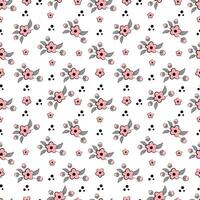 sömlös mönster med rosa blommor på en vit bakgrund vektor