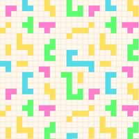 bunt nahtlos Pixel Muster Hintergrund. abstrakt geometrisch Quadrate und Linien Hintergrund. vektor