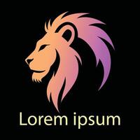 Löwe Kopf Logo Design zum Unternehmen oder Marke vektor