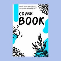 uppsättning av bok omslag mönster med hand dragen blommig dekorationer för bok, Pärm, dagbok, planerare, broschyr, anteckningsbok, katalog. abstrakt boho botanisk bakgrund a4 storlek. vektor