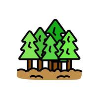 skog tecknad serie ikon, isolerat bakgrund vektor