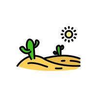 Wüste Karikatur Symbol, isoliert Hintergrund vektor