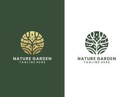 Luxus Gold Natur Garten Logo Design vektor