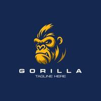 en sporter logotyp mall terar en gorilla vektor