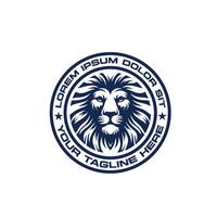 en lejon huvud emblem logotyp design mall vektor