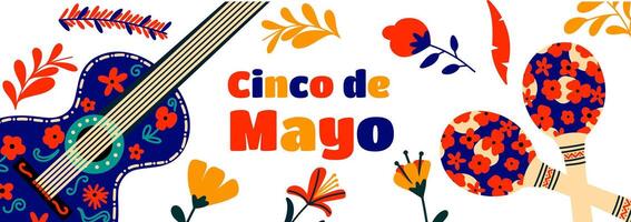 cinco de mayo Semester baner. festlig i Mexiko. färgrik design affisch. vektor