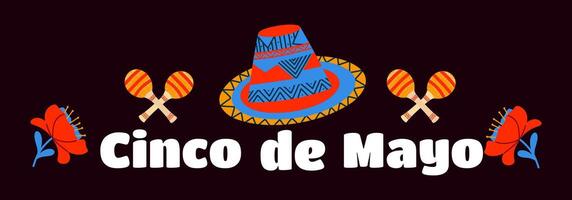 cinco de mayo festlig baner. Semester i Mexiko. färgrik design affisch. vektor