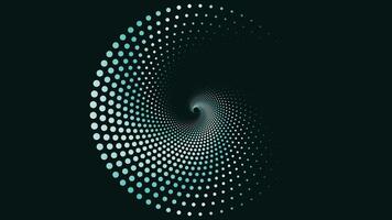abstrakt spiral runda prickad virvel stil logotyp bakgrund. i mörk grön.. vektor