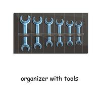 Vektorbild eines Organizers für Arbeitsgeräte. Cartoon-Stil. eps 10 vektor