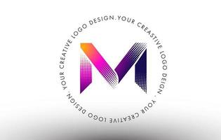 Punkte Buchstabe m Logo. m-Brief-Design-Vektor mit Punkten. vektor