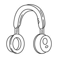 Musik-Headset-Doodle vektor