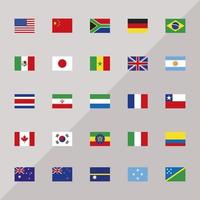 tjugofem länders flaggor vektor