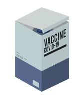 covid19 vaccin box vektor