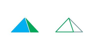 Pyramiden-Icon-Design vektor