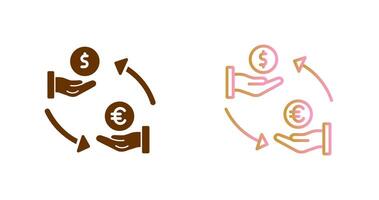Dollar zu Euro Symbol Design vektor