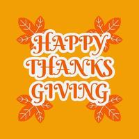 Frohes Thanksgiving-Banner-Quadrat vektor