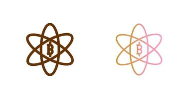 Bitcoin Wissenschaft Symbol Design vektor