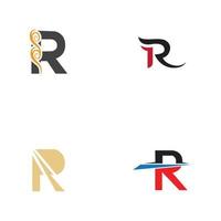 bokstaven r logotyp mall vektor ikondesign