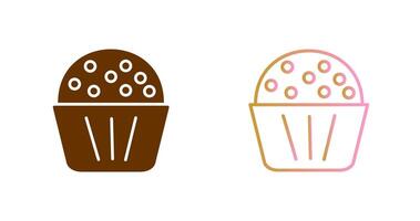 choklad muffin ikon design vektor