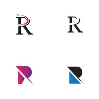 Buchstabe r Logo Vorlage Vektor Icon Design