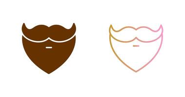 Bart und Schnurrbart ich Symbol Design vektor