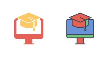 Icon-Design für Online-Bildung vektor