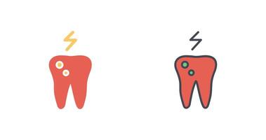 Zahnschmerzen und Plakette Symbol Design vektor